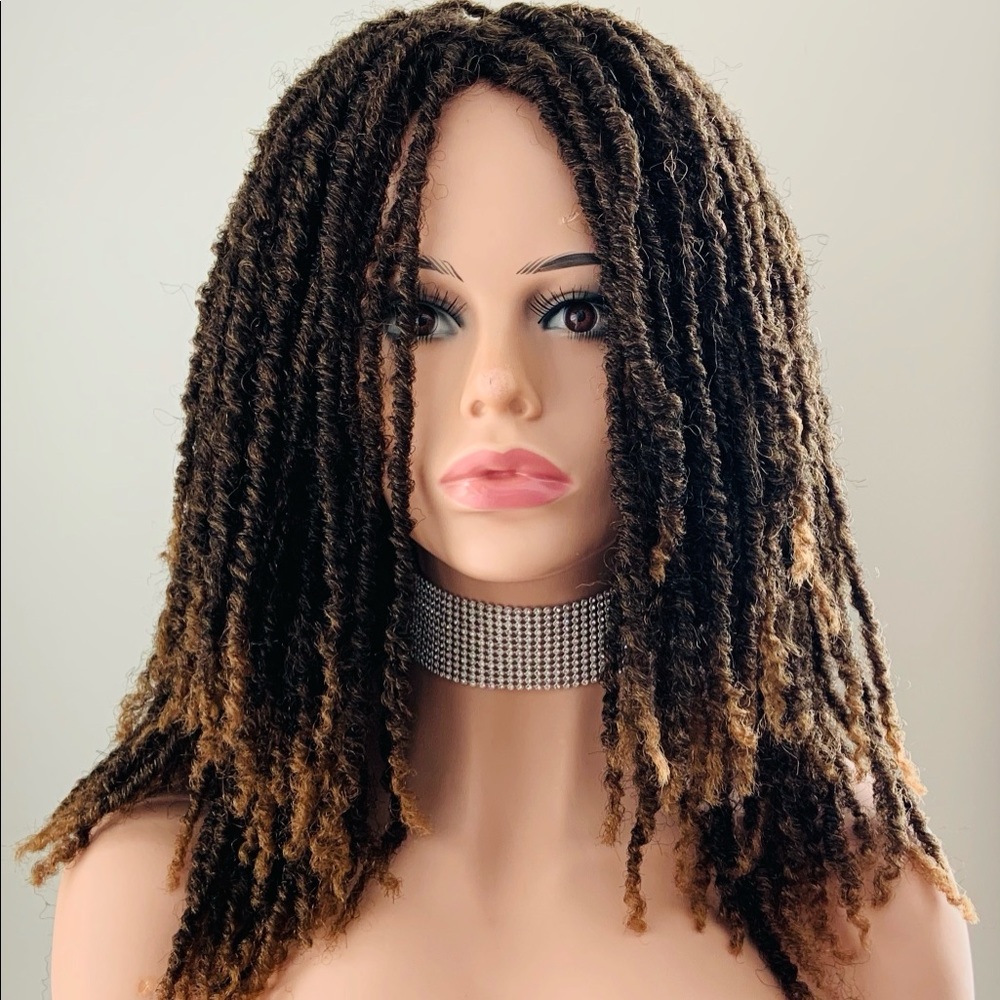 “Put On & Go” Black/Auburn Premium Fiber Bob Marley Style ✌🏿Dreadlock Wig